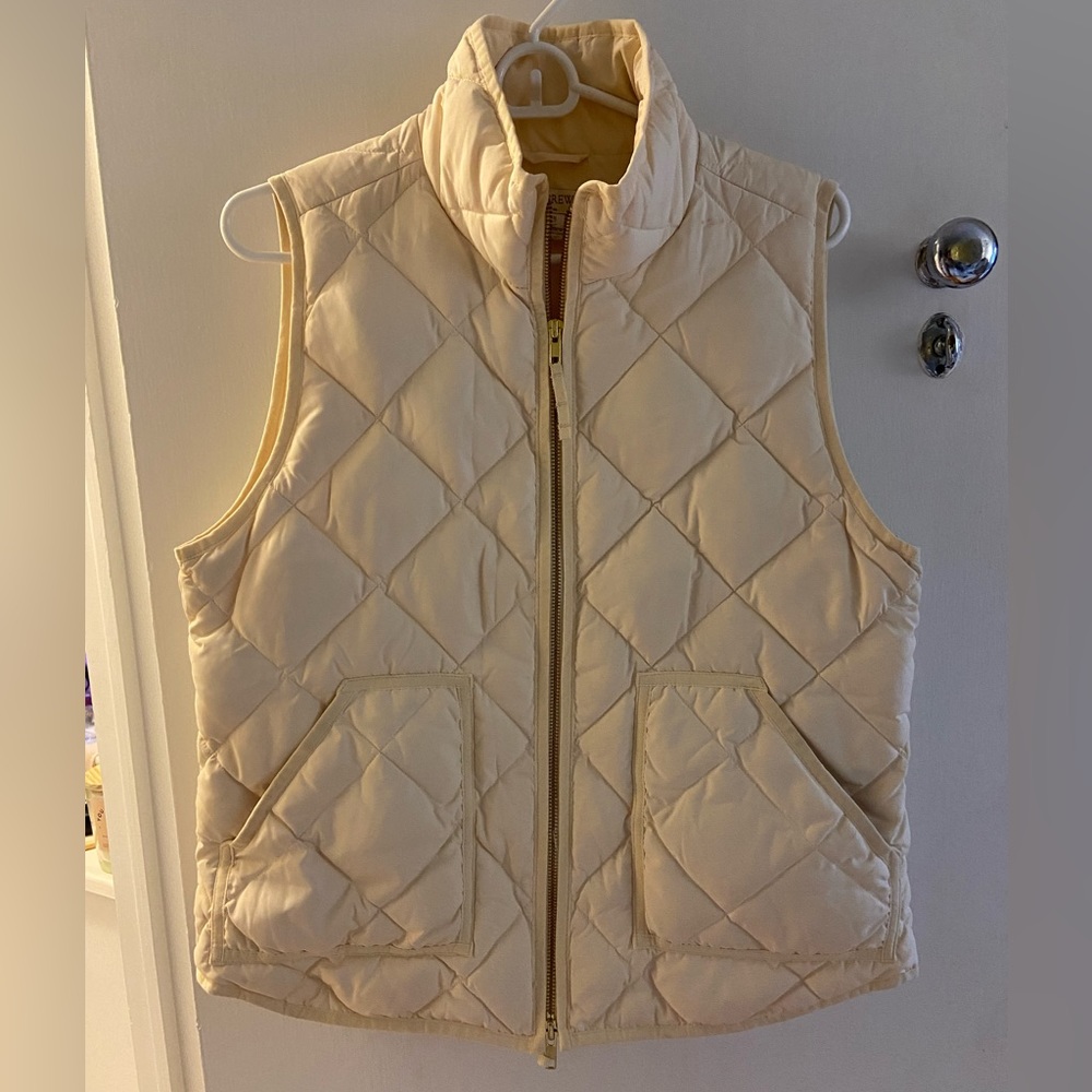 J Crew Vest - cream colored, textured, barely worn
